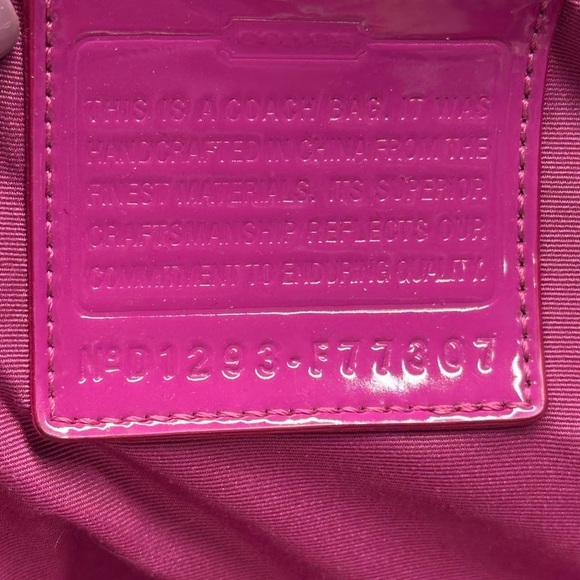 Rare Limited Edition Coach Poppy Pink Travel Bag with Whimsical Design EUC - Picture 16 of 16